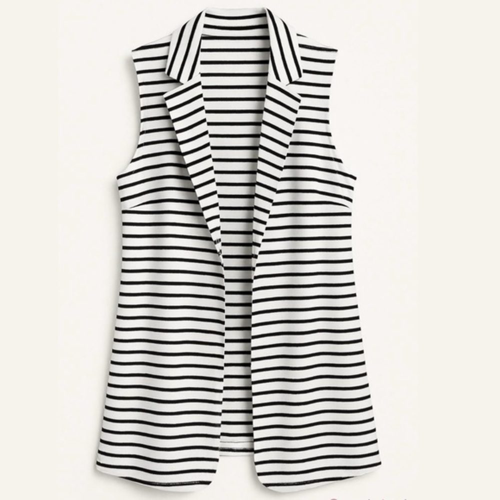 Olivia Sky striped Blazer Styled vest L